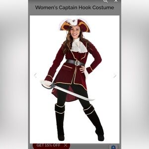NWT - Women's Captain Hook Costume - size XL.